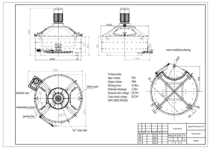 DMP 500 креслення